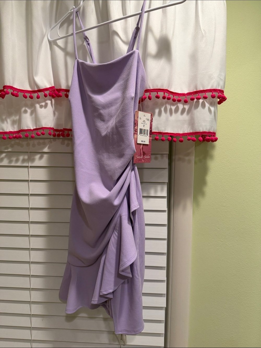 Lilac Ruffled Spaghetti-Strap Teen Dress